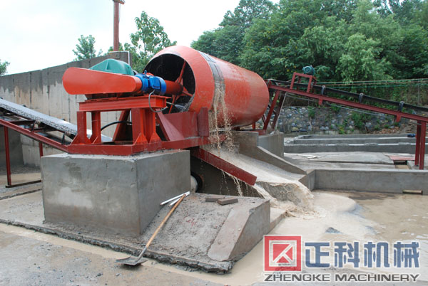 滾筒洗石機現場